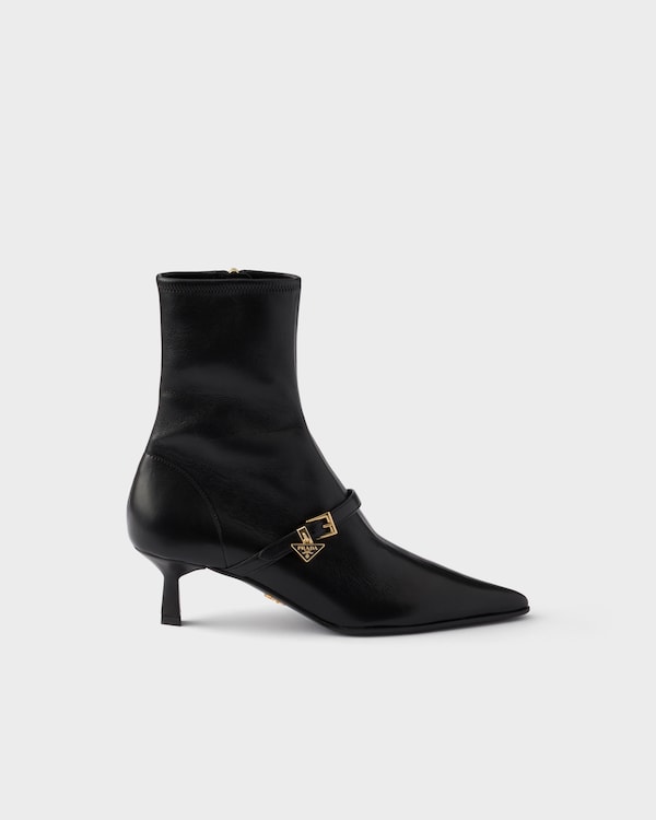 Stretch nappa leather booties - Negro Stretch nappa leather booties - Negro