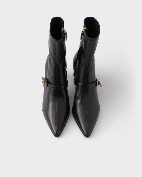 Stretch nappa leather booties - Negro Stretch nappa leather booties - Negro