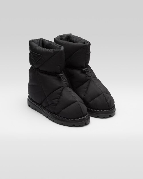 Black Padded nylon booties | Prada