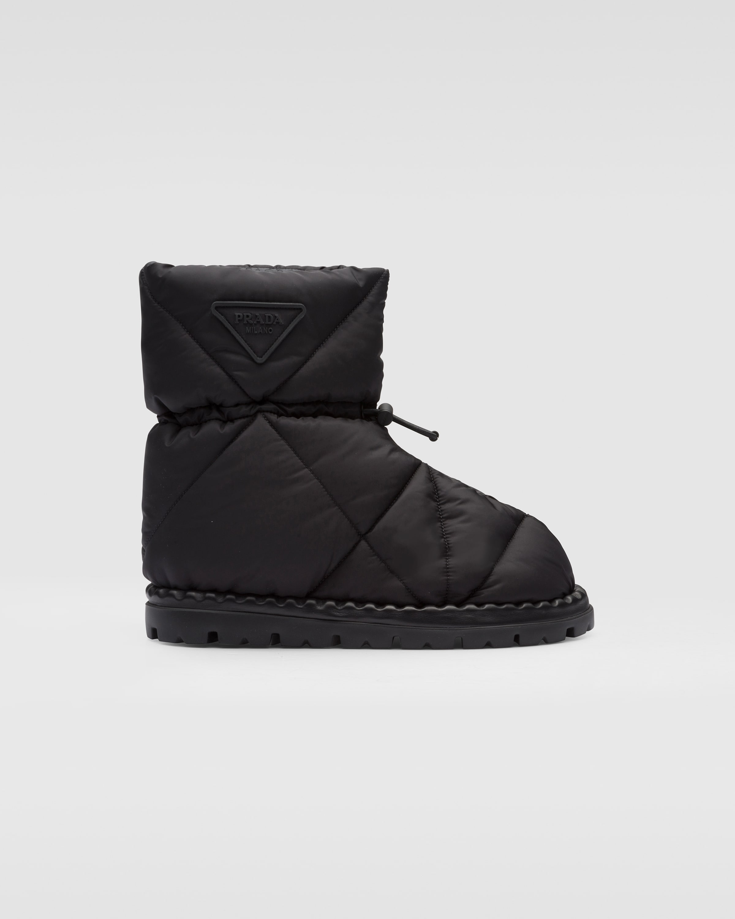 Black Padded nylon booties | Prada