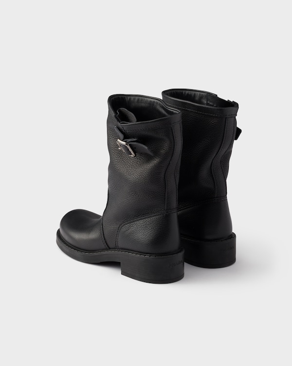Leather mid-calf boots - Schwarz Leather mid-calf boots - Schwarz