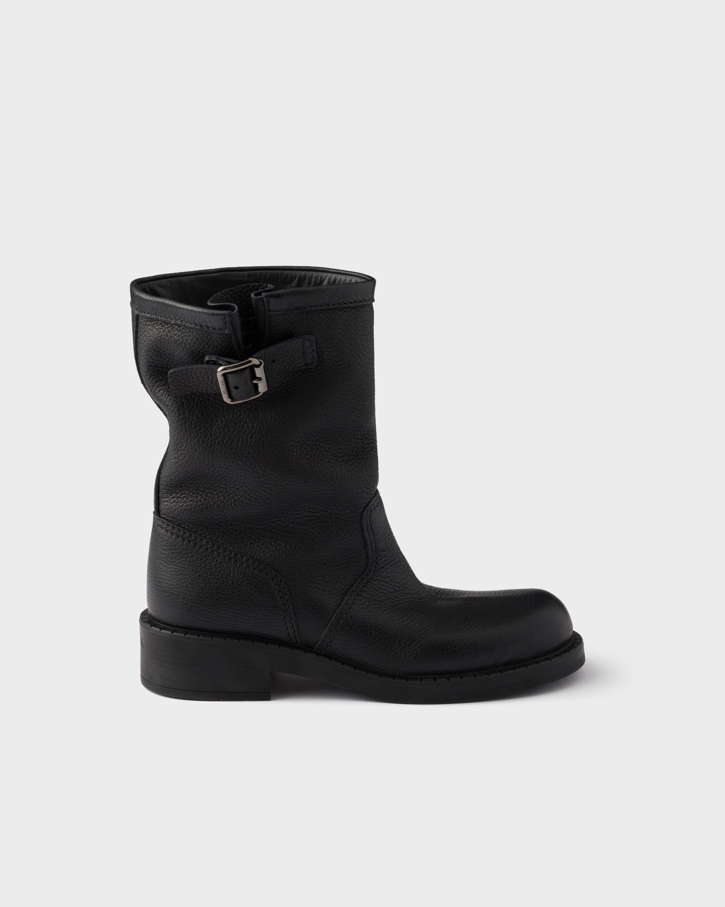 Prada レザー ミッドカーフ ブーツ