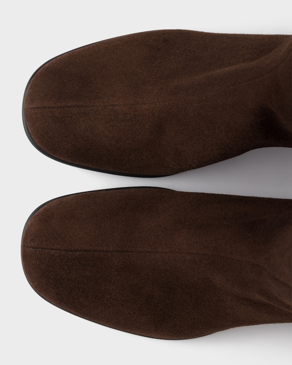 Stretch suede boots - Marrón Oscuro Stretch suede boots - Marrón Oscuro