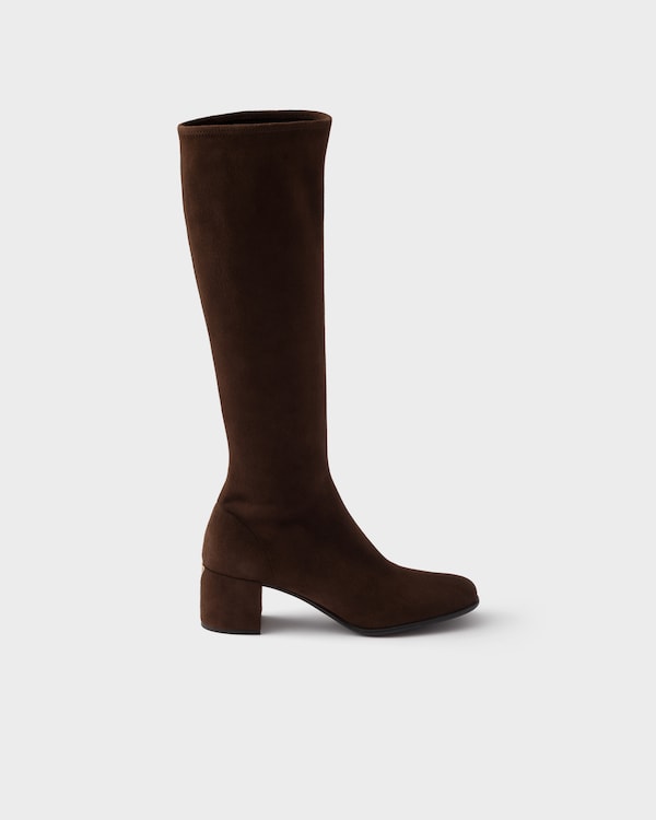 Stretch suede boots - Marrón Oscuro Stretch suede boots - Marrón Oscuro