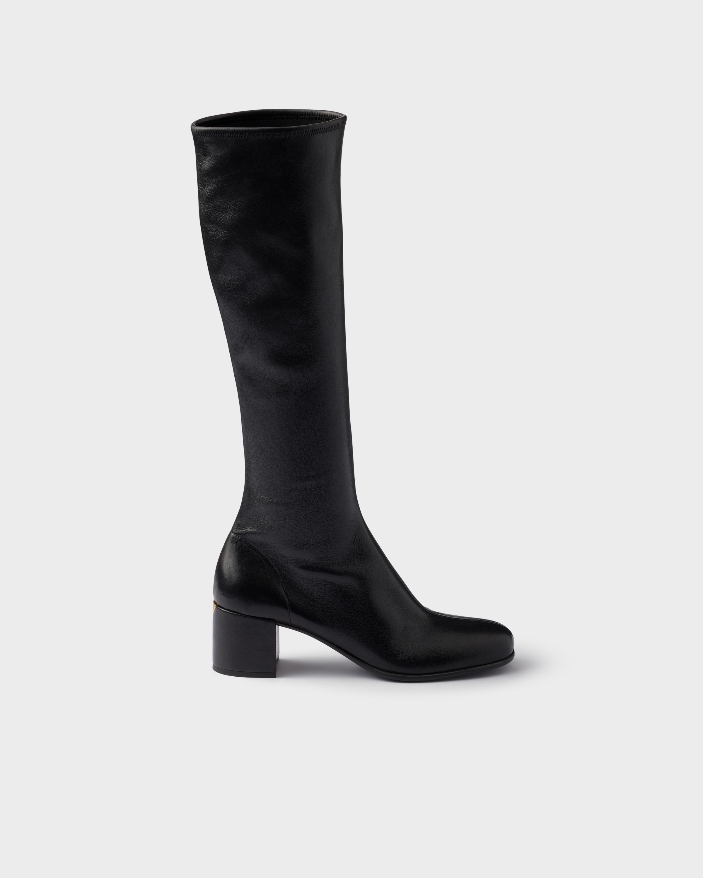 Prada Stretch Nappa Leather Boots In Black