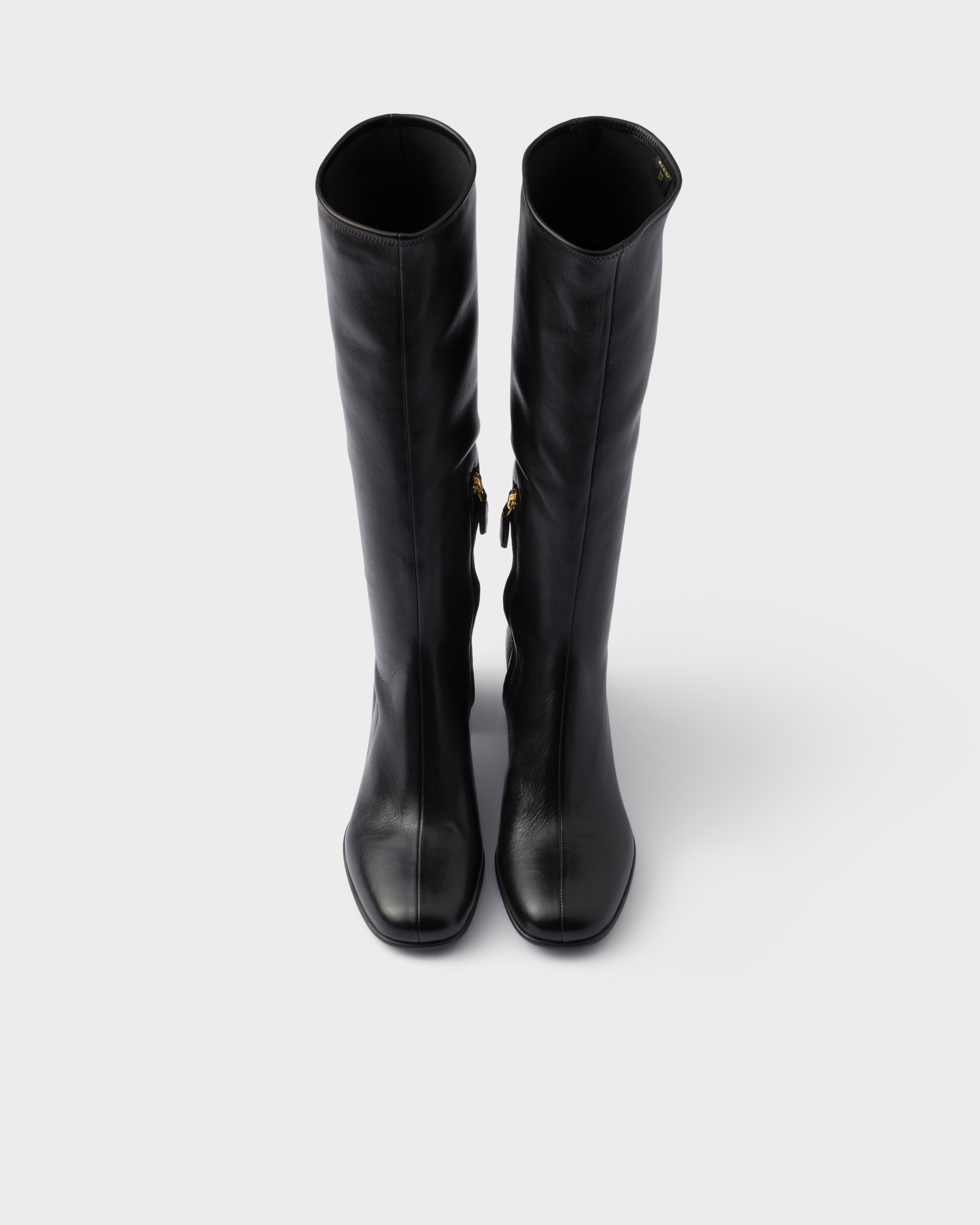 Prada Stretch Nappa Leather Boots In Black