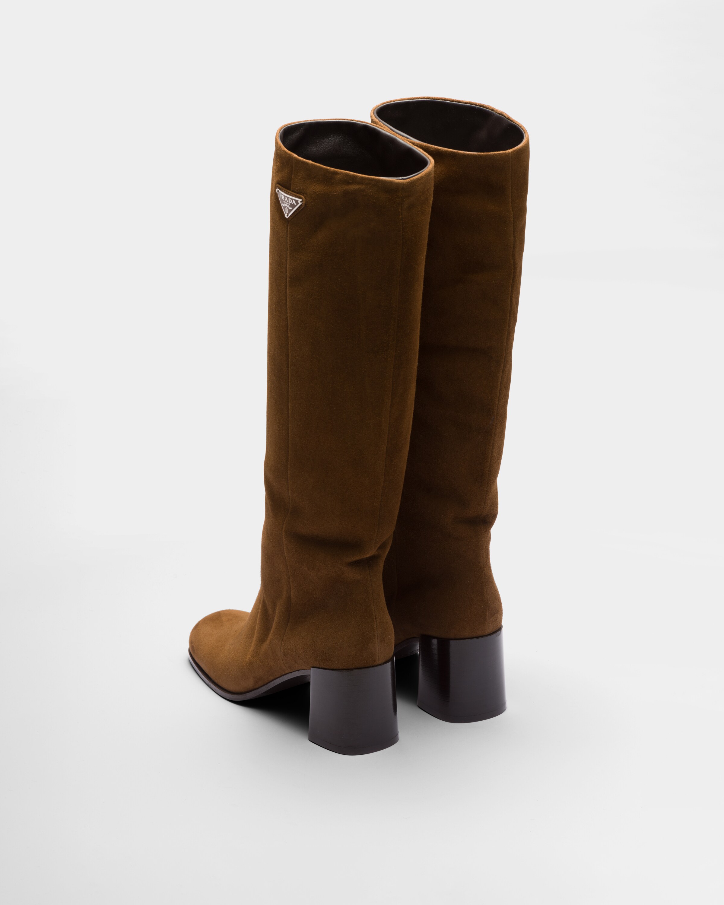 Light Brown Suede Boots PRADA