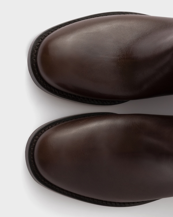 Leather boots - Teak Leather boots - Teak