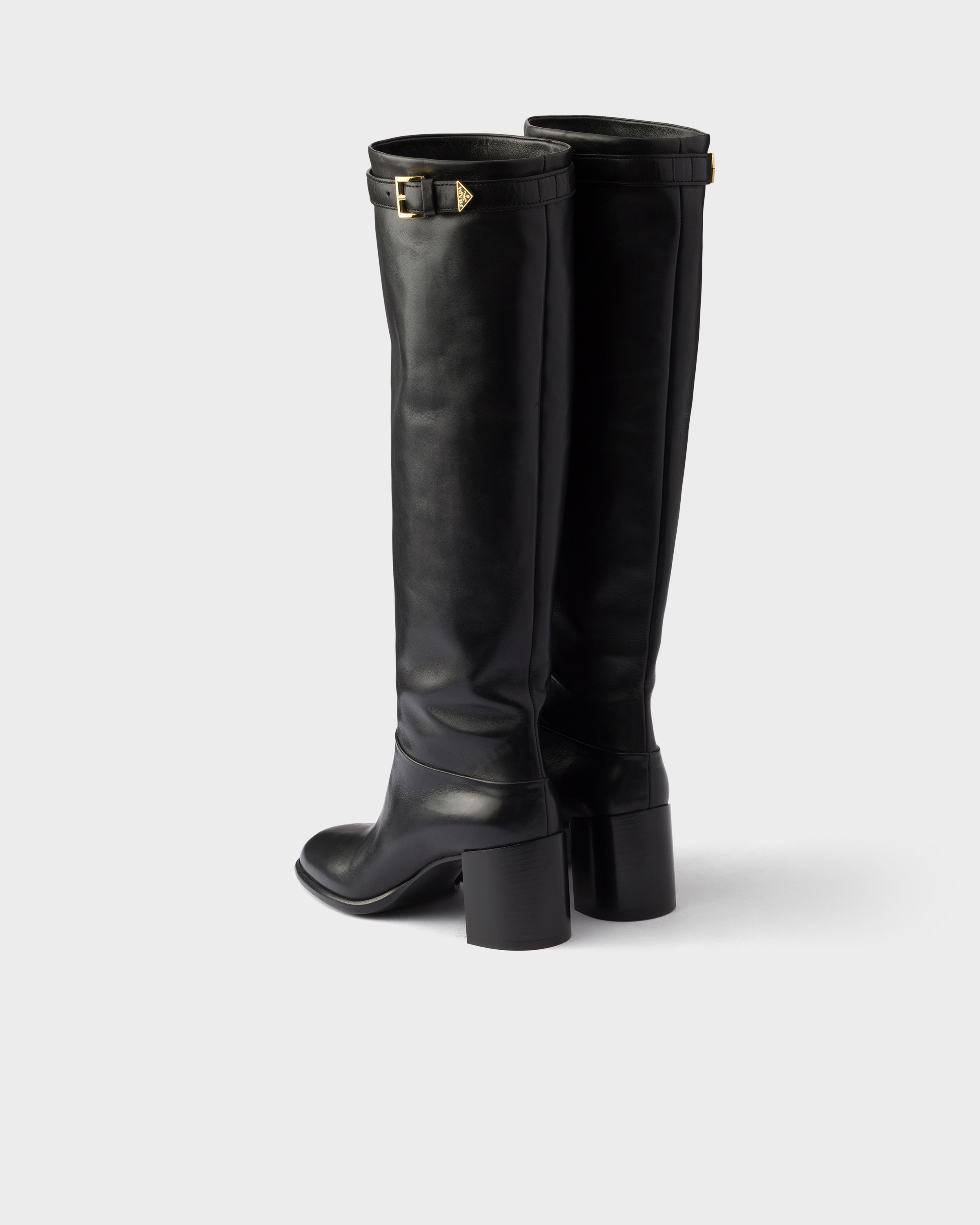 Black Leather Boots | PRADA - Brazil