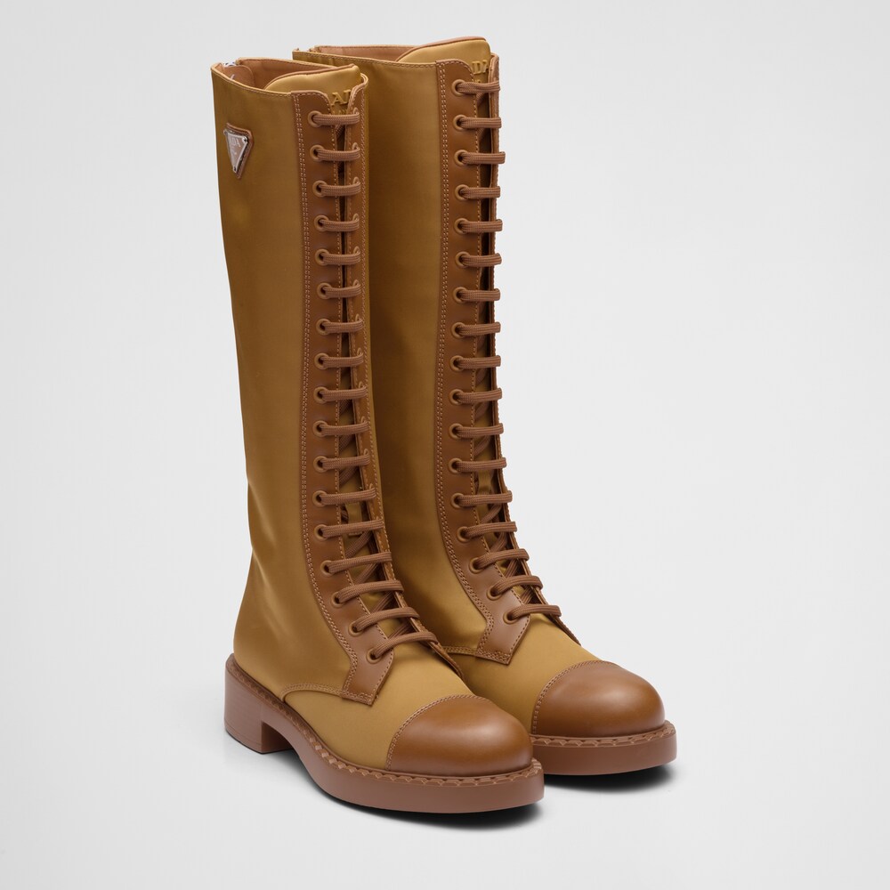 Prada Stivali in Re-Nylon e pelle spazzolata 1