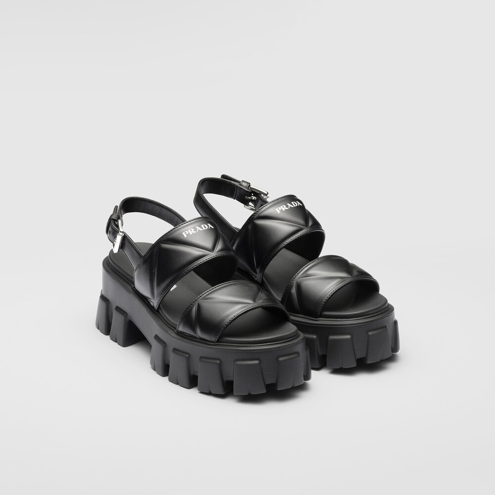 Prada Sandali Monolith in pelle 1