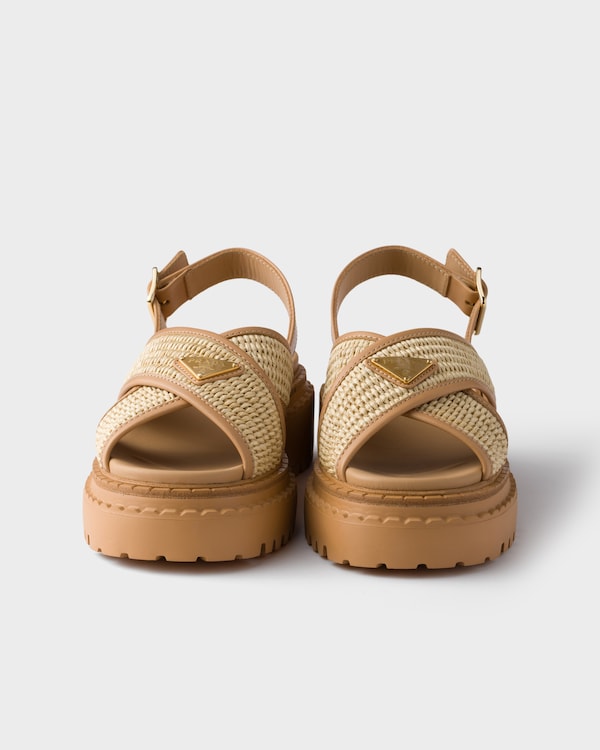 Crochet and leather sandals Crochet and leather sandals