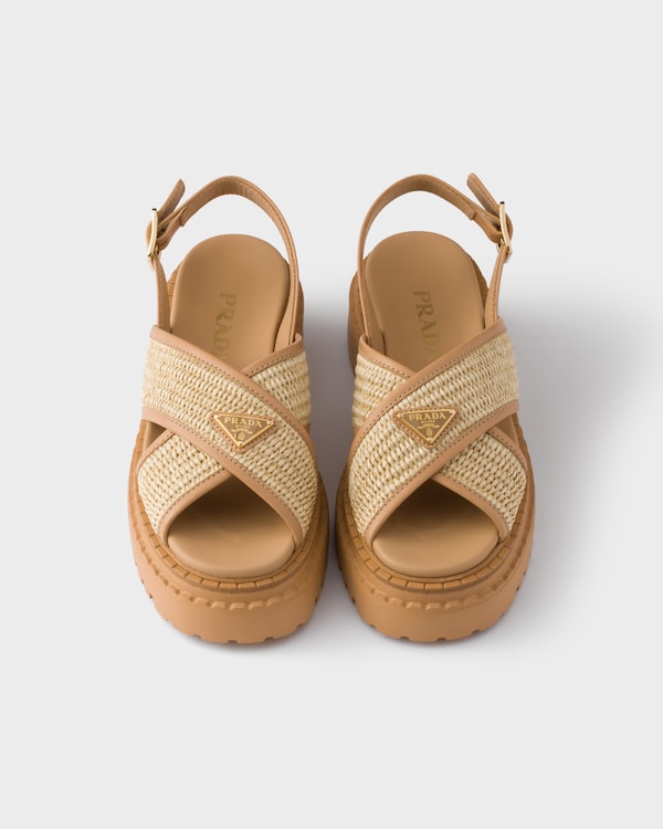 Crochet and leather sandals Crochet and leather sandals