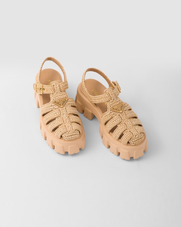 Gehäkelte Monolith Riemchensandalen Gehäkelte Monolith Riemchensandalen