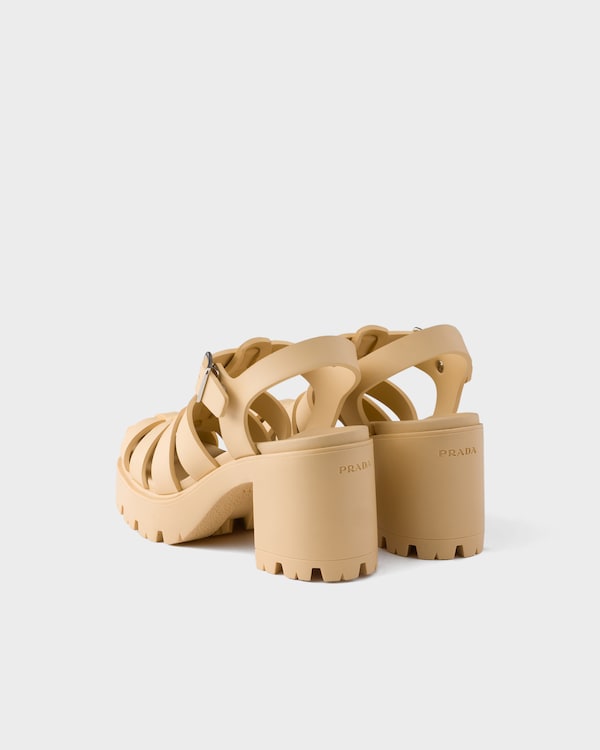 Rubber platform sandals - Natural Rubber platform sandals - Natural