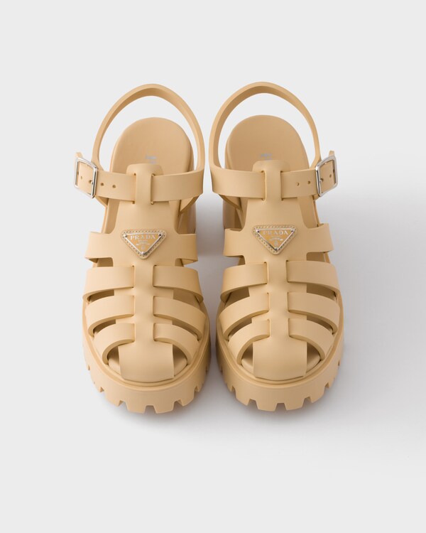 Rubber platform sandals - Natural Rubber platform sandals - Natural