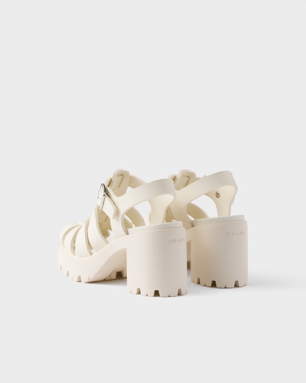 Rubber platform sandals - Ivory Rubber platform sandals - Ivory