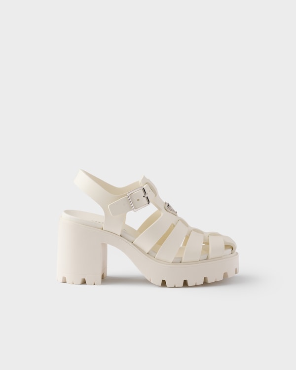 Rubber platform sandals - Ivory Rubber platform sandals - Ivory