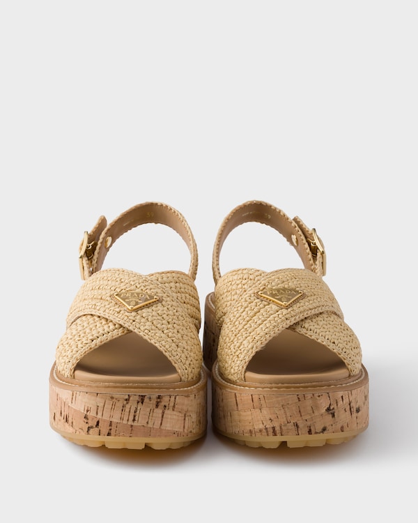 Crochet platform sandals - Natural Crochet platform sandals - Natural