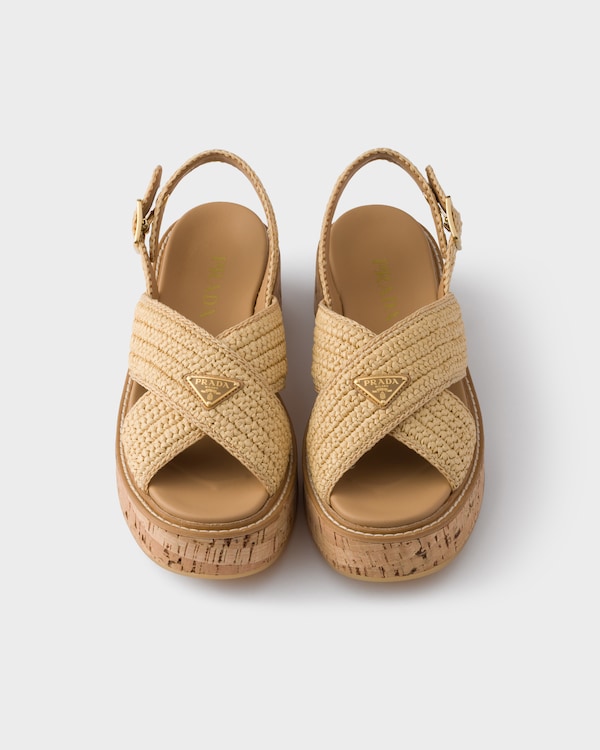 Crochet platform sandals - Natural Crochet platform sandals - Natural