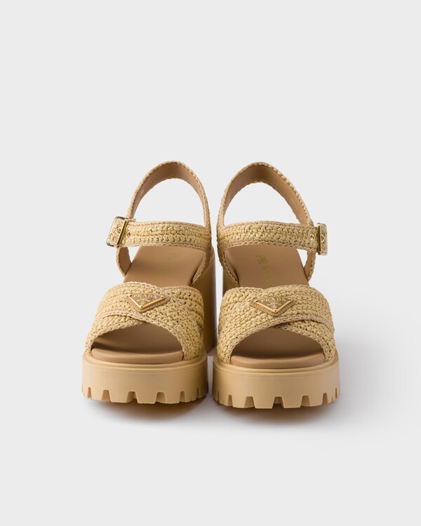 クロシェ サンダル - ナチュラル クロシェ サンダル - ナチュラル