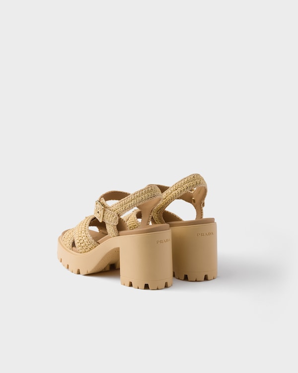 クロシェ サンダル - ナチュラル クロシェ サンダル - ナチュラル