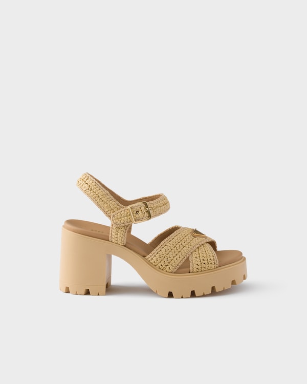 クロシェ サンダル - ナチュラル クロシェ サンダル - ナチュラル