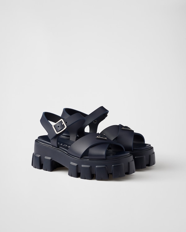 ブラック クロシェ サンダル | PRADA