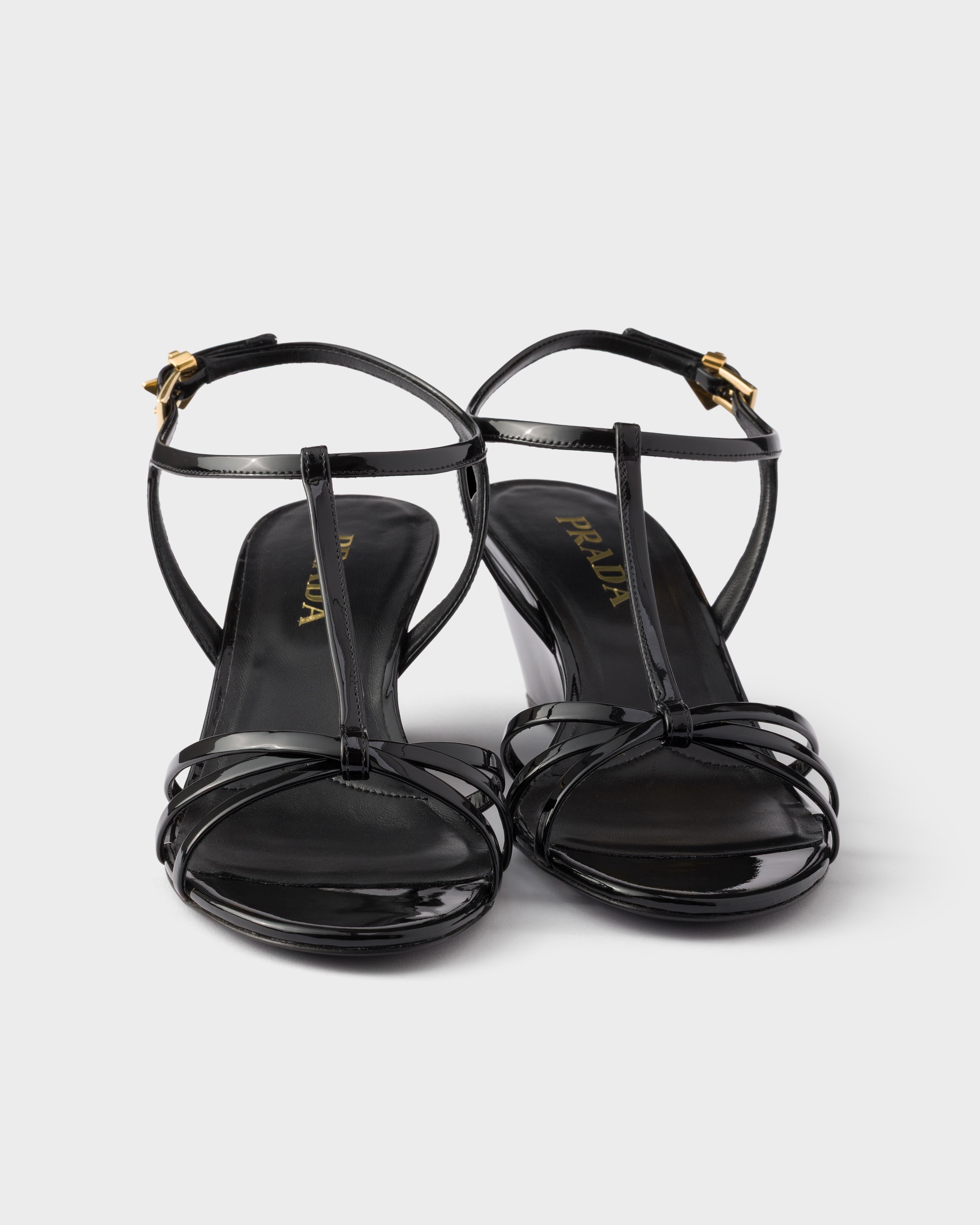 Black Patent Leather Sandals | PRADA - United States