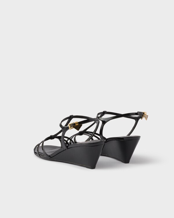 Patent leather sandals - Black Patent leather sandals - Black