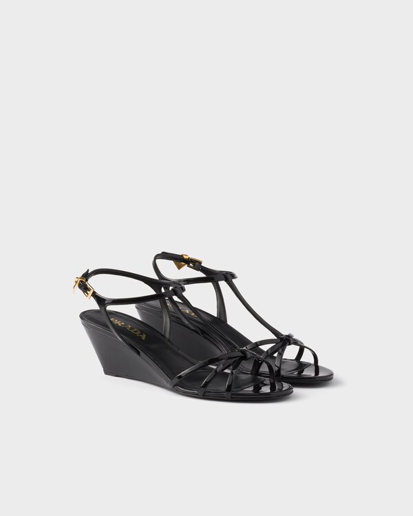 Patent leather sandals - Black Patent leather sandals - Black