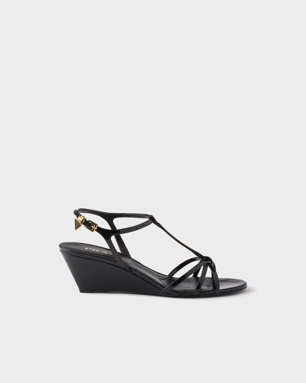 Patent leather sandals - Black Patent leather sandals - Black