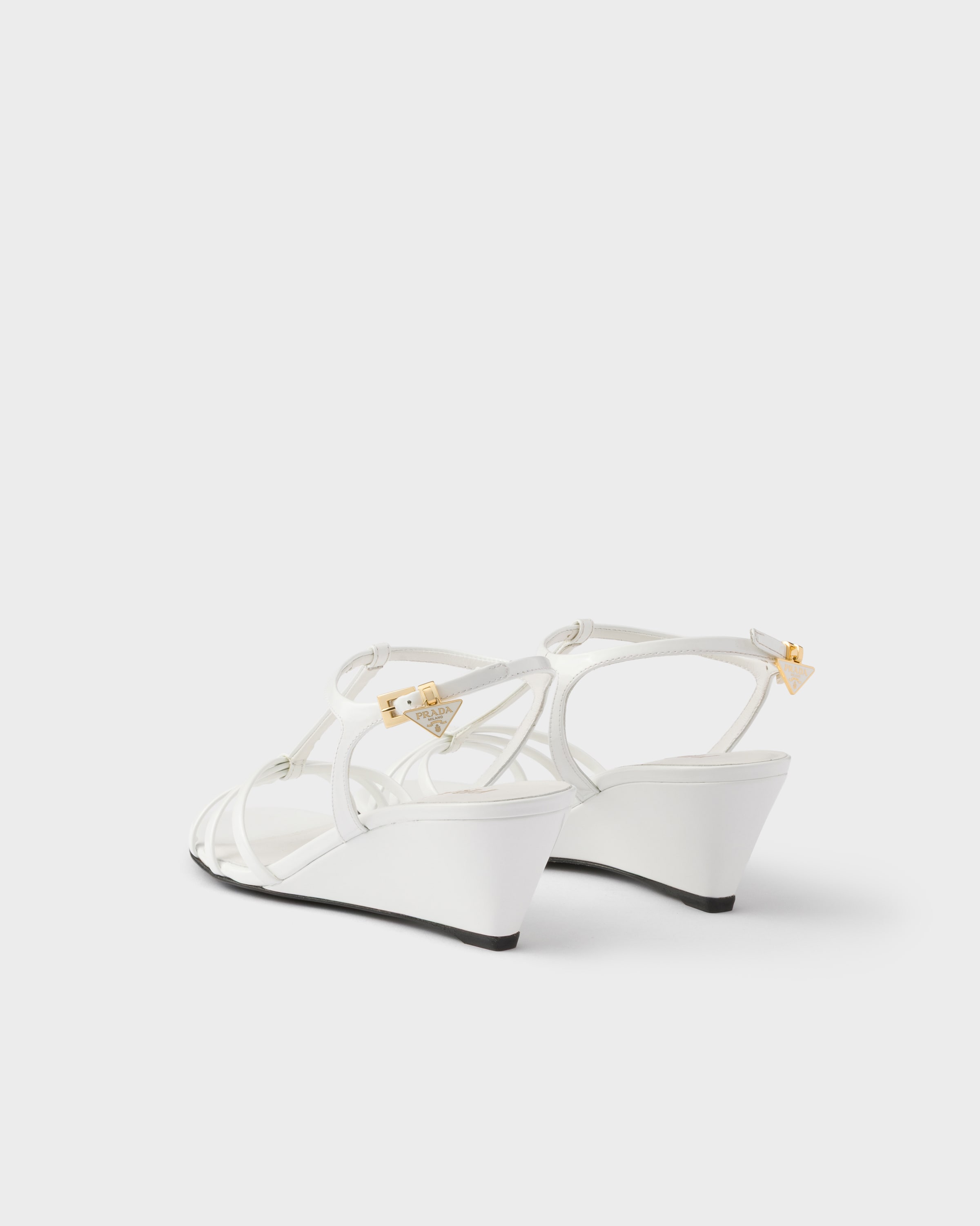 White Patent leather sandals | PRADA - United States