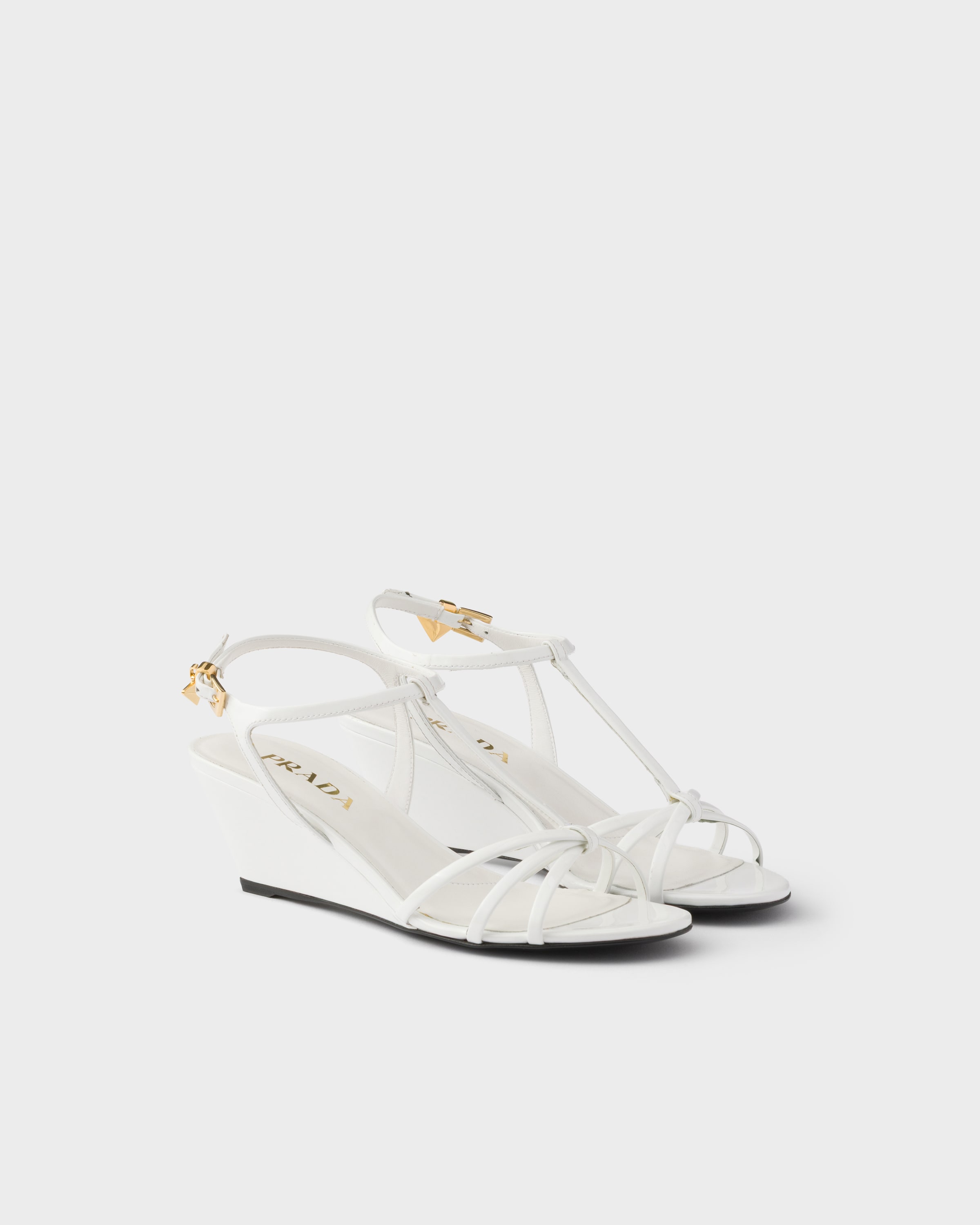 White Patent leather sandals | PRADA - United States