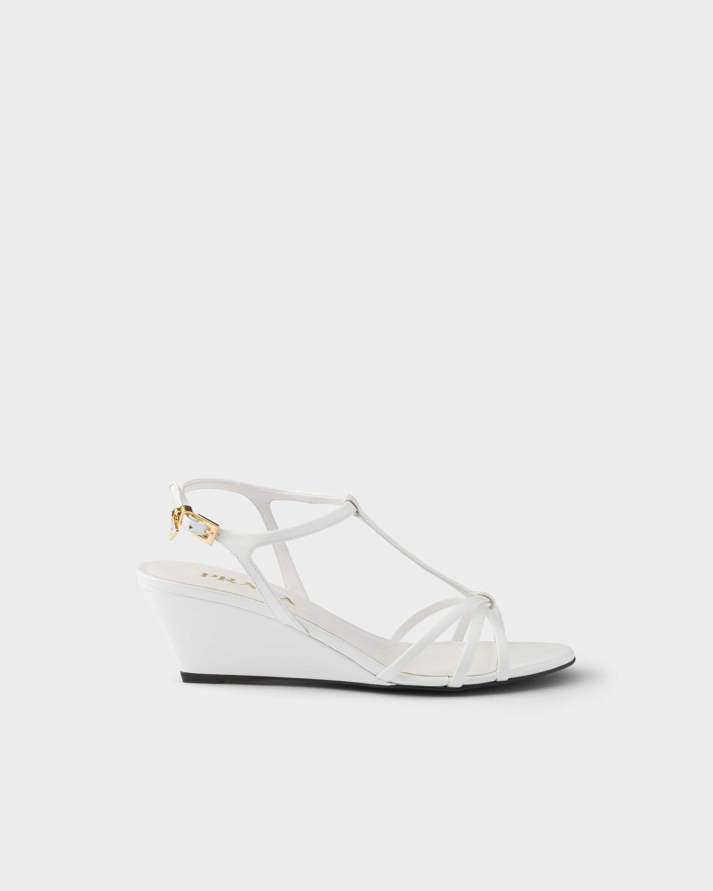 Prada Patent Leather Sandals, Woman, White, Size 38,5