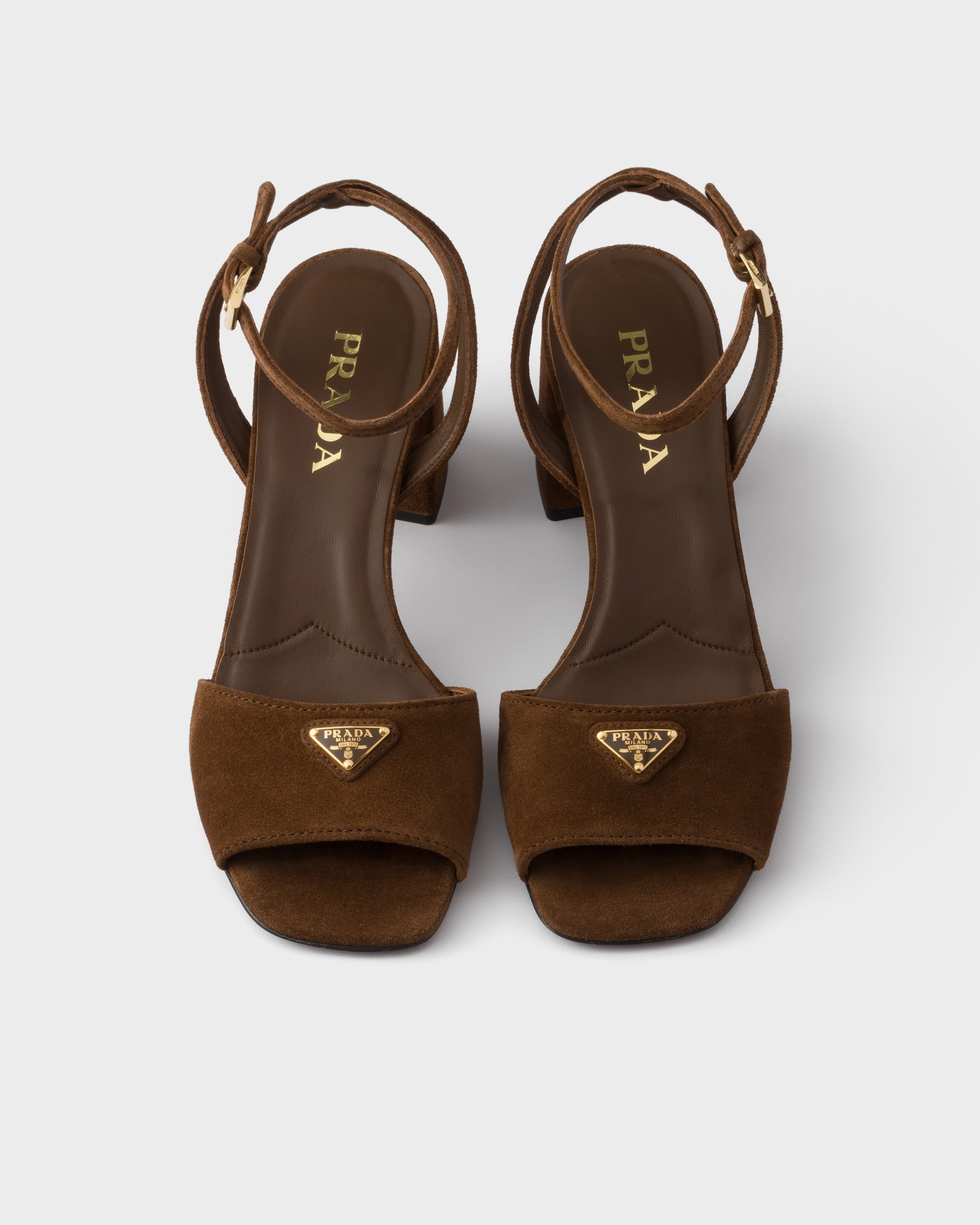 PRADA ブラウン モカシン ヒール Cocoa Brown Suede sandals | PRADA - United States