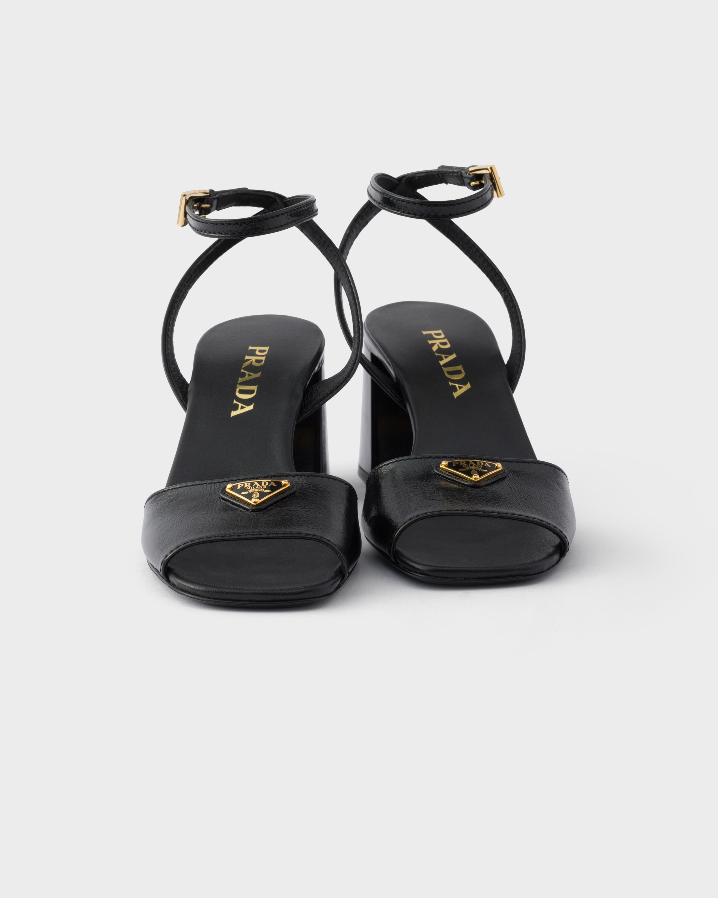 Black Leather sandals | PRADA - United States