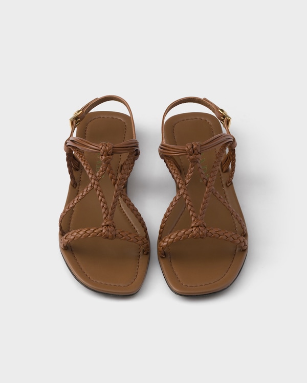 Flat leather sandals - Light Tan Flat leather sandals - Light Tan