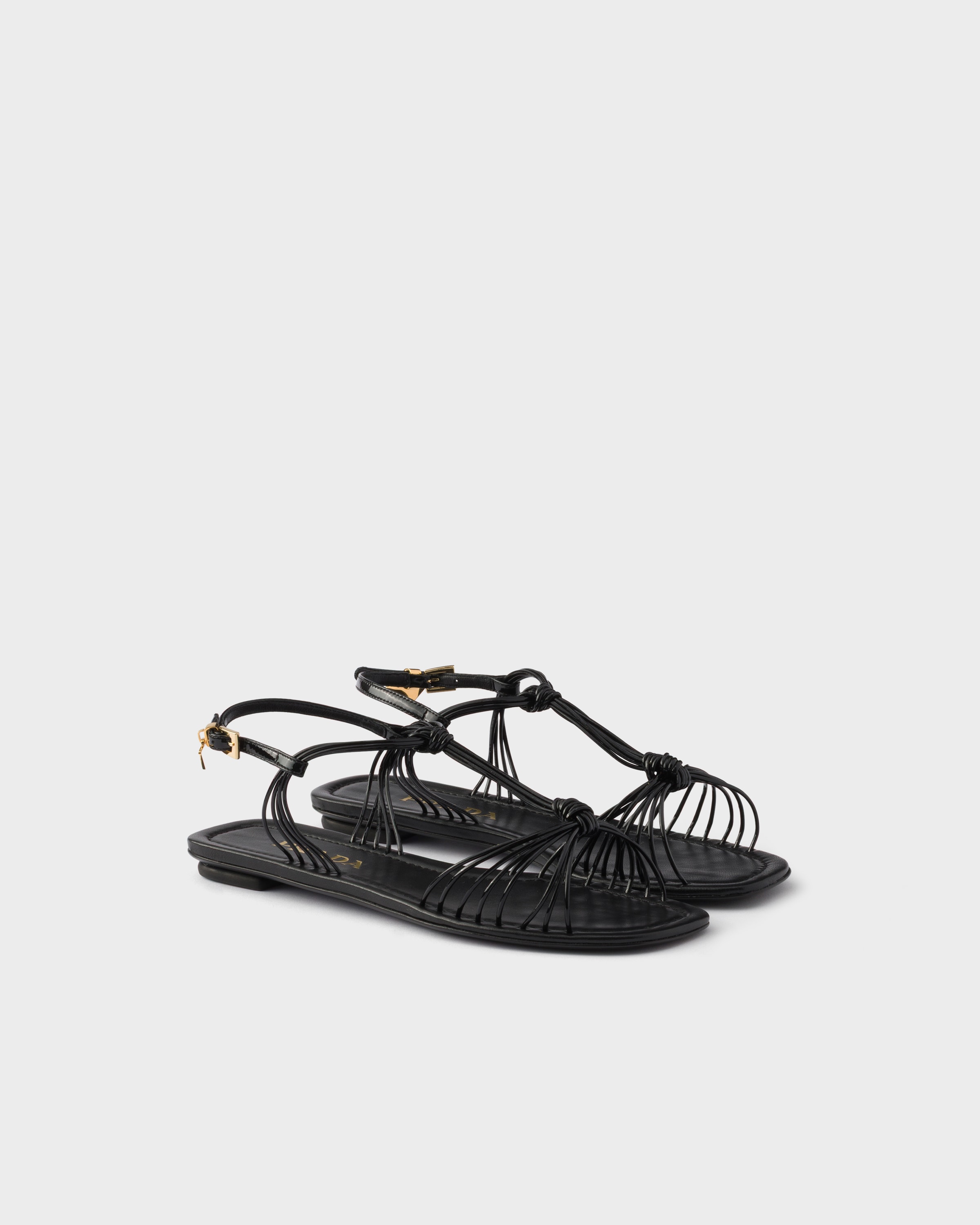 Black Patent leather sandals | PRADA - United States