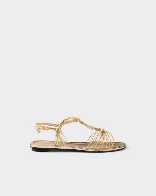 Mordoré nappa leather sandals - Platinum Mordoré nappa leather sandals - Platinum