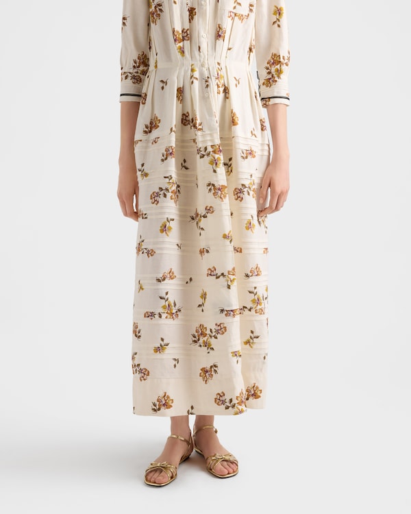 Flat metallic leather sandals - Platinum Flat metallic leather sandals - Platinum