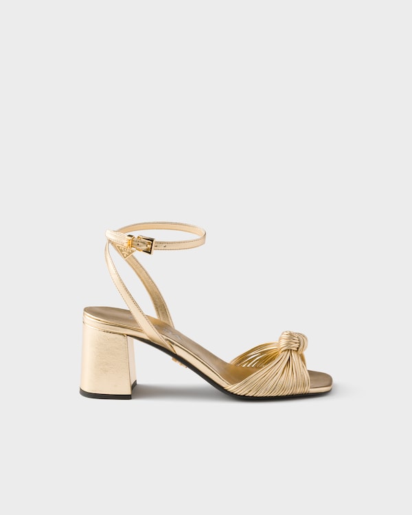 Mordoré nappa leather sandals - Platinum Mordoré nappa leather sandals - Platinum