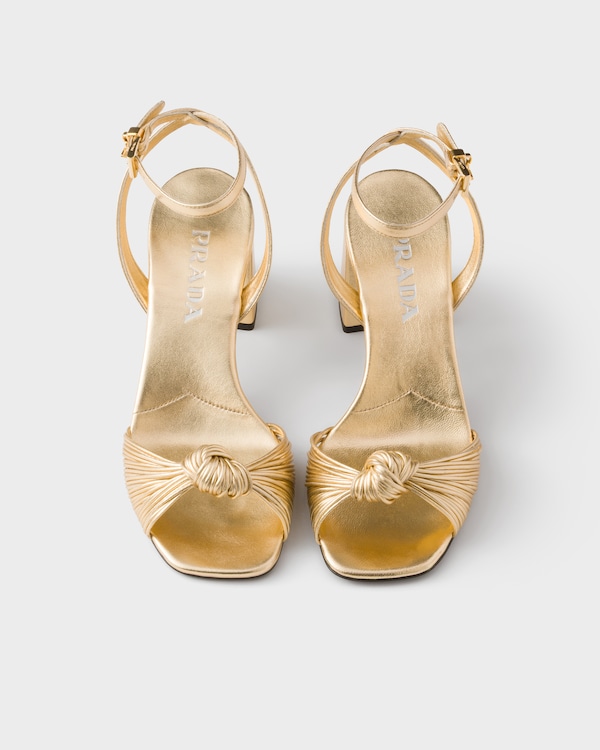 Mordoré nappa leather sandals - Platinum Mordoré nappa leather sandals - Platinum