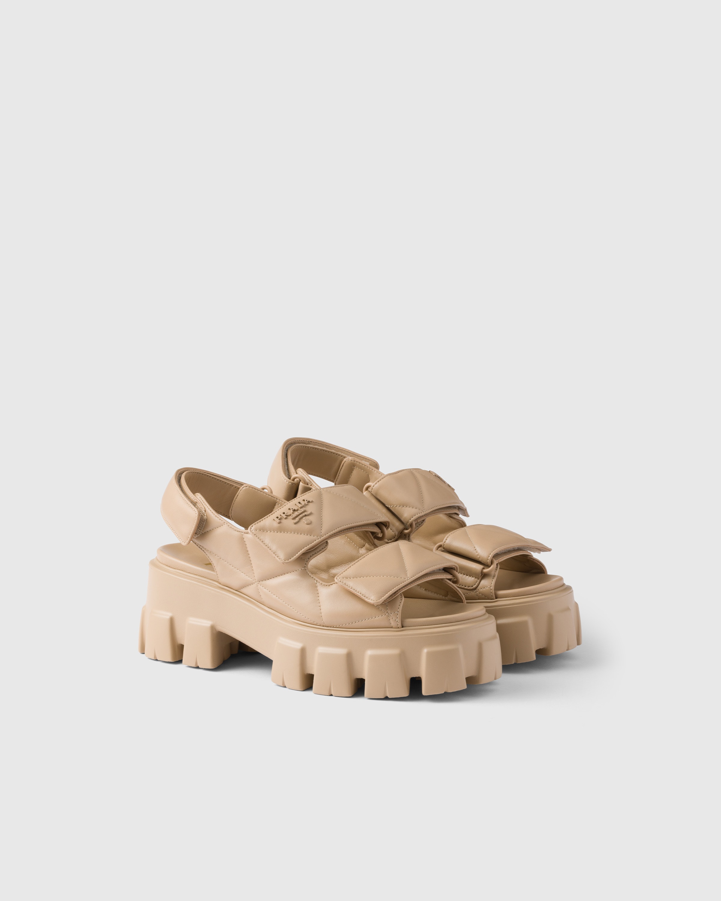 「#期間限定」のおすすめ人気ランキング サンドベージュ PRADA | サンダル ナッパレザー モノリス プラダ 靴