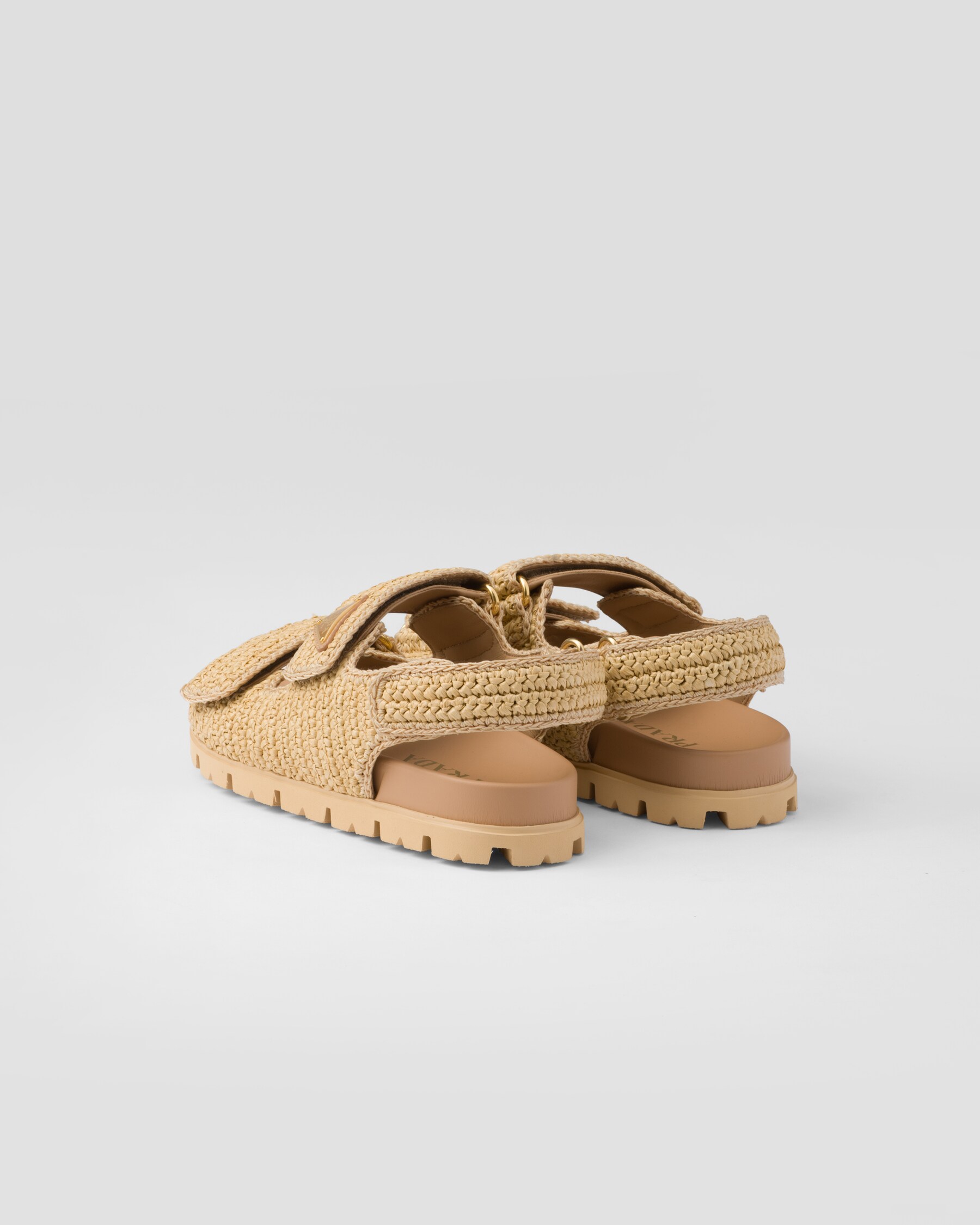 PRA CROCHET SANDALS BLACK CALFSKIN main image 0