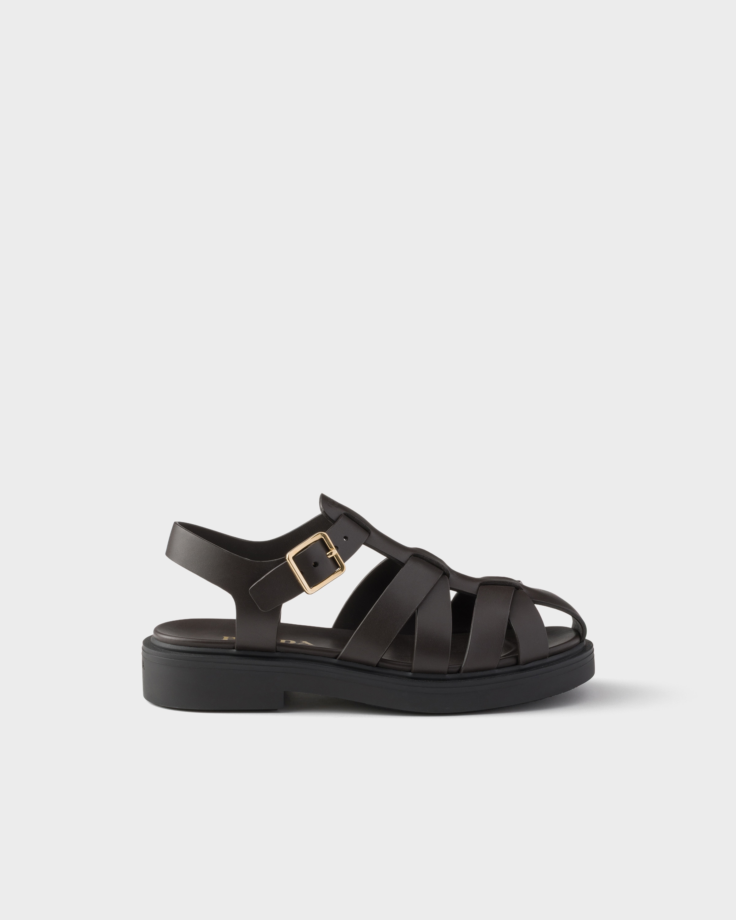 Prada Sandali In Pelle, Donna, Moro, Taglia 38