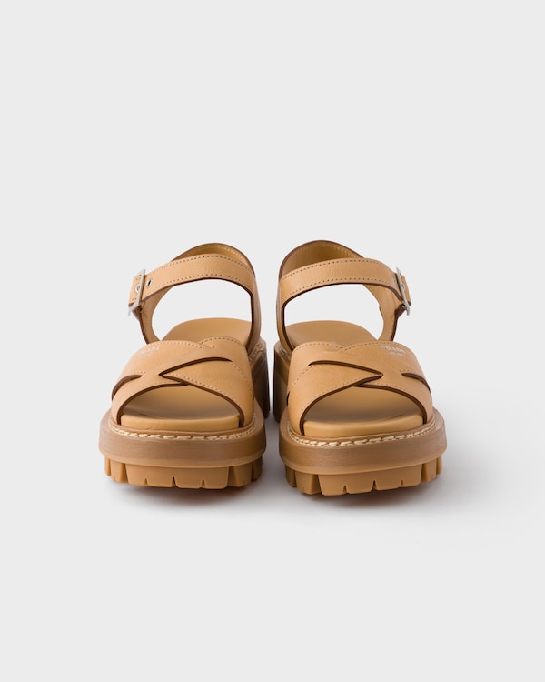 Sandales en cuir - Naturel Sandales en cuir - Naturel