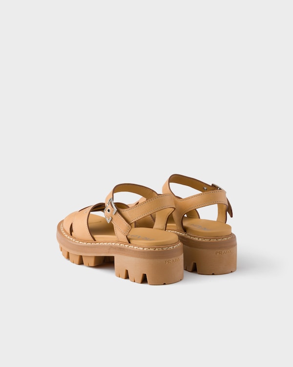 Sandales en cuir - Naturel Sandales en cuir - Naturel