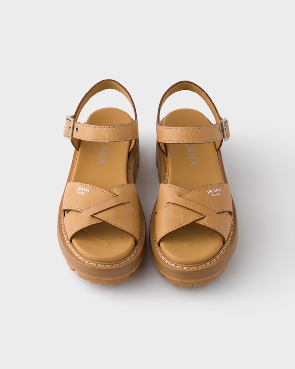 Sandales en cuir - Naturel Sandales en cuir - Naturel