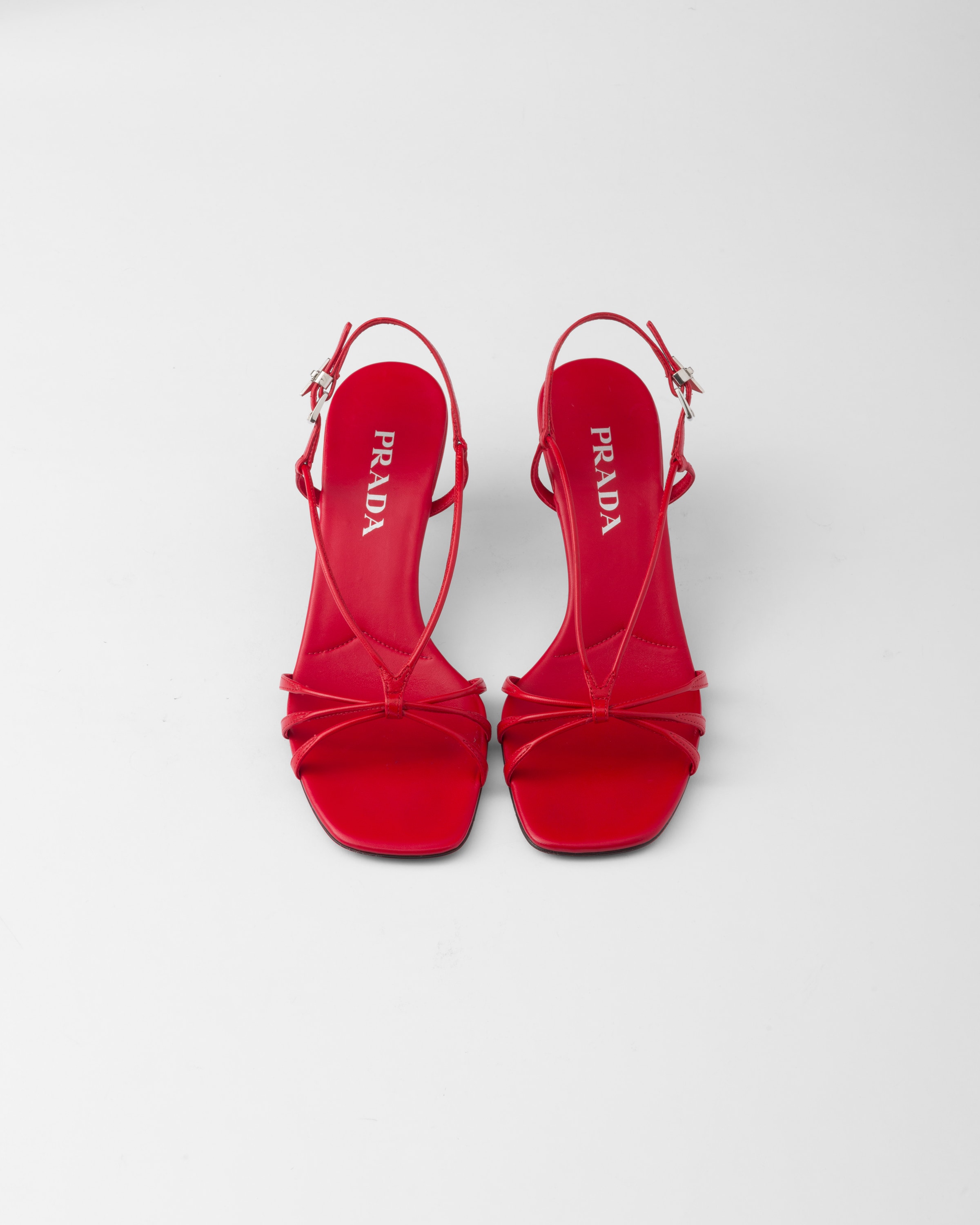 Red Heeled Leather Sandals PRADA
